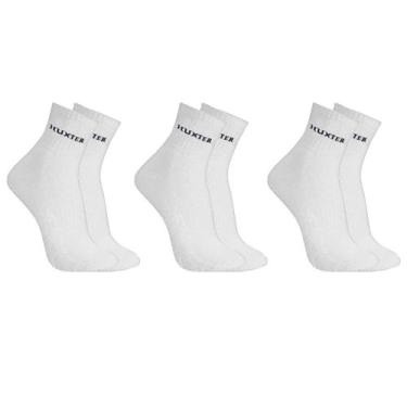 Imagem de Kit 3 Pares Meias Originais Huxter Cano Médio Algodão, Branco