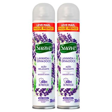 Imagem de Kit 2 Desodorante Suave Lavanda e Erva-Doce Aerosol Antitranspirante 48h Ação Relaxante 200ml