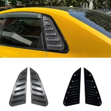 Imagem de Guarnição de bochecha de tubarão para janela de triângulo traseiro do carro para Impreza WRX STI 2011-2014 Tampa de acabamento de janela de ventilação lateral traseira acessórios de carro (preto