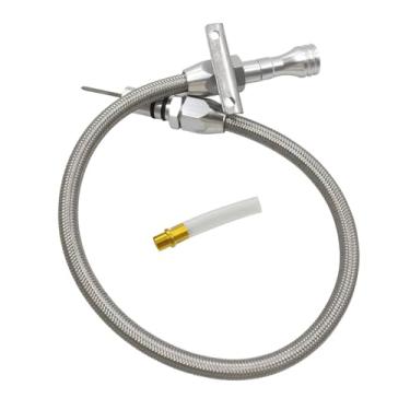 Imagem de KiBcsLic Vareta de nível de óleo de transmissão fácil de instalar, tubo de aço inoxidável profissional, ferramenta de nível de fluido de transmissão para 700R4, Prata