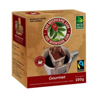 Imagem de Caixa de Drip Coffe Gourmet Café Sustentável 5588 10 unidades - Costas