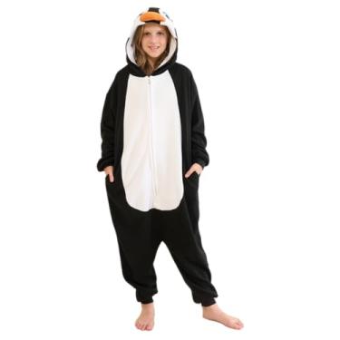 Imagem de Joyxiamunicorns Macacão infantil unissex para cosplay, fantasia de Halloween, Natal, desenho animado, Pinguim-1, 2-4 Anos