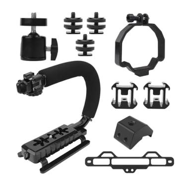 Imagem de Suporte de tiro portátil para drone para DJI RC2/RC Pro 2, Gimbal portátil em forma de U, antiderrapante com parafuso de 1/10.2 cm, equipamento de filmagem portátil com barra transversal e adaptador
