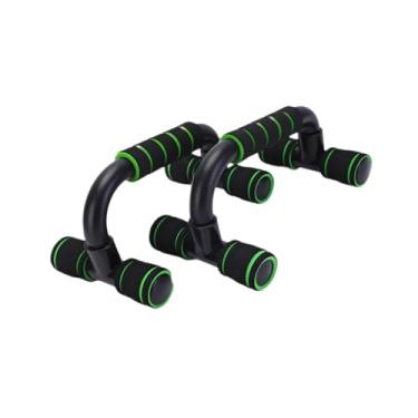 Imagem de Colaxi Alças de flexão Suportes Mini bombas de alça Treinamento de força portátil Parallettes Fitness Alças de flexão para ginástica em casa, Verde