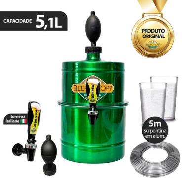 Imagem de Chopeira Portatil Alum Cores 5,1l Torneira + 2 Copos e Serpentina - TK