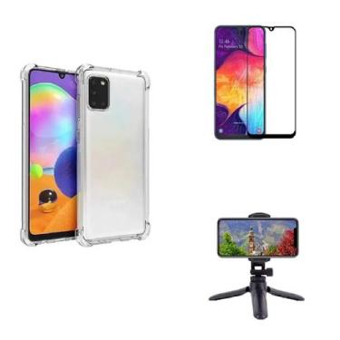 Imagem de Kit Tripé Tripod 360 graus para Samsung Galaxy A31 + Capa + Pelicula D