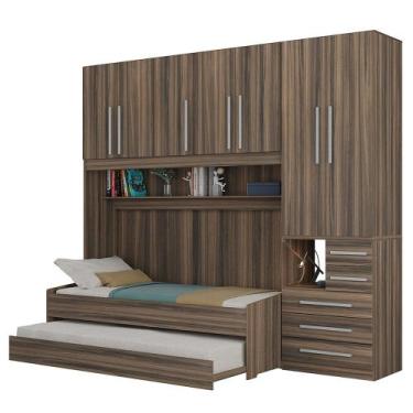 Imagem de Quarto Completo de Solteiro com 2 Camas e Guarda-Roupa 1326D San Remo 
