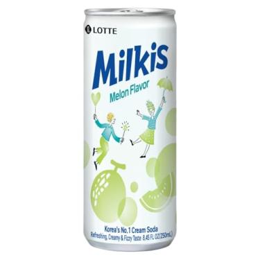 Imagem de Bebida Coreana Refrigerante Leite Milkis Sabores, 250ml (250, Melão)