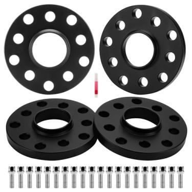 Imagem de Espaçadores de roda 15 mm Hubcentric 5 x 100 e 5 x 112 rosca M14 x 1,5 furo do cubo 57,1 mm para Audi A3 A4 A6 A8 S4 S6 S8 Quattro TT, para golfe Passat Jetta Golf, alumínio forjado 4 peças