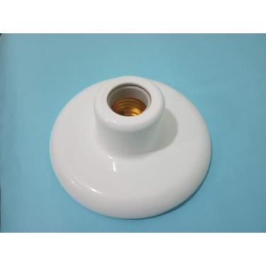 Imagem de Lustre Plafon Plafonier luminaria Simples E27 Branca - Globo