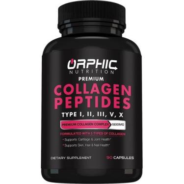 Imagem de Cápsulas de peptídeos de colágeno ORPHIC NUTRITION 1800mg para mulhere