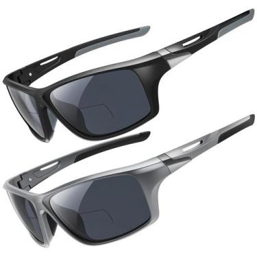 Imagem de Óculos de sol de leitura bifocal DEHOTRE Wrap Around UV400 1.50