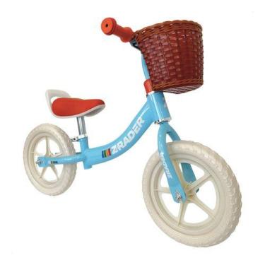 Imagem de Bicicleta De Equilíbrio Infantil Cestinha Aro 12 Azul Zrader