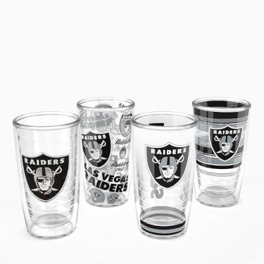 Imagem de Tervis NFL Las Vegas Raiders - Copo de viagem com isolamento térmico de parede dupla sortido feito nos EUA mantém as bebidas frias e quentes, 473 ml,
