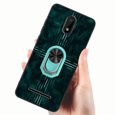 Imagem de Tuxiwei Design minimalista para ANS Artia Sp555D/ANS P550 capa com suporte de anel giratório de 360°, capa fina de TPU com P550 para homens de negócios [impressões de linha geométrica moderna] para