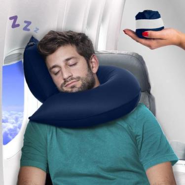 Imagem de Almofada de viagem inflável CANDY CANE para aviões, carros e casa