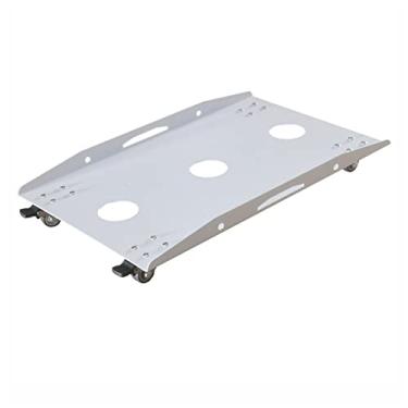Imagem de Suporte de CPU embaixo da mesa para PC, carrinho de metal para CPU, suporte de capa de PC móvel com rodízios de bloqueio, serve para a maioria das capas de PC para jogos, suporte de CPU (branco)
