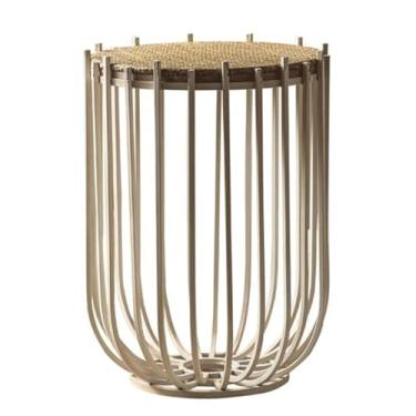 Imagem de Mesa de canto de madeira maciça mesa de centro redonda simples mesa lateral criativa sofá mesa de cabeceira para sala de estar decoração de canto compacta