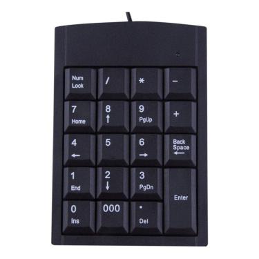 Imagem de Teclado numérico com fio USB, membrana genérica, cor preta