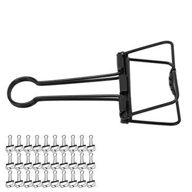 Imagem de Acouto 30 Clipes de Fio de Fixação Fortes, Grampos de Metal Ocos de 2 Polegadas que Seguram Com Segurança Papéis, Notas, Ingressos e Muito Mais - Clipes Pequenos Multifuncionais e Uso Escolar (Preto)