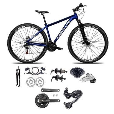 Imagem de Bicicleta Aro 29 Absolute Nero 5 Câmbios Shimano Deore E Altus 27v Freio Hidraulico Garfo C/trava -azul Tam.15