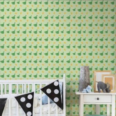 Imagem de Papel De Parede Infantil Dinossauros E Ovos