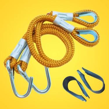 Imagem de Corda Cabo Extensor Alongador mais Protetor de punho | Rede De Descanso e Dormir | (KIT Corda 60cm + Protetor de Punho) | 5 PONTOS@ (Dourado)