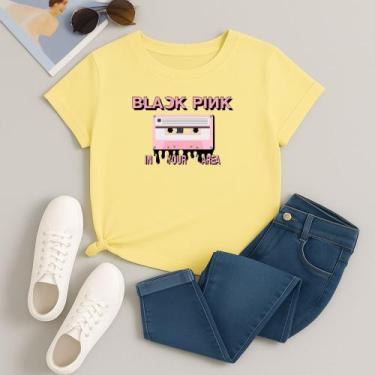 Imagem de Camiseta 100% Algodão Estampa Blackpink In Your Area 612 Manga Curta K