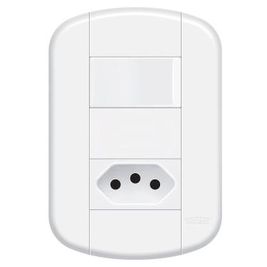 Imagem de Interruptor Simples Com Tomada 20a Fame - 3925 Blanc