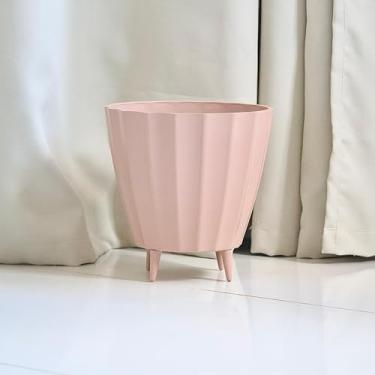 Imagem de Vaso de Planta Decoração Casa Sala Bojo Cacau com Pé Injetado 23x27 Luxo Polido Liso (Caramelo)