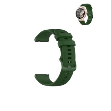 Imagem de WUNIAK Compatível com relógios inteligentes Keeponfit DR05, pulseiras de substituição de silicone macio à prova d'água para Keeponfit DR05. Verde