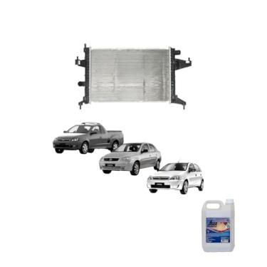 Imagem de Kit Radiador GM Corsa 2002 Montana 1.8 2003 Com Água Desmineralizada 5L