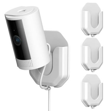 Imagem de Suporte de parede para câmera interna sem anel de perfuração compatível com anel de câmera interna (2ª geração)/Blink Mini/Mini 2/Blink Outdoor 4 adesivos de câmera sem parafusos (3 unidades)