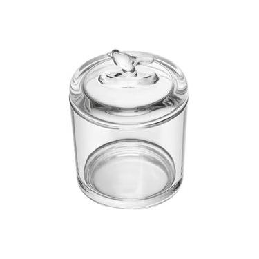 Imagem de Pote de Cristal Ecológico Wolff 10,5x10,5x14,5cm Bird com Tampa em Alto-Relevo Transparente