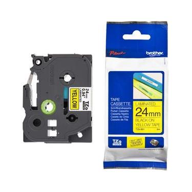 Imagem de Fita Brother TZe-651 24mm Preto/Amarelo