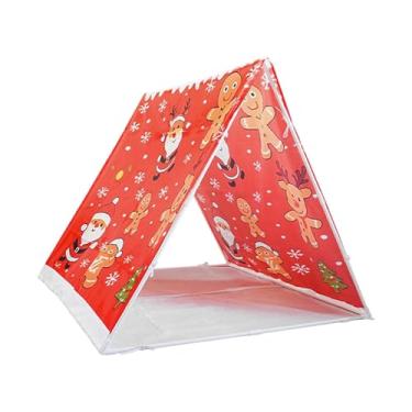 Imagem de Kokiya Tenda de brincar para festa do pijama de Natal, casinha de gengibre natalina para ambientes internos.