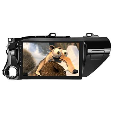 Imagem de [4 + 128 G] Hikity Android 15 estéreo para carro para Toyota Hilux 2015-2020 com Carplay sem fio, Android Auto, tela sensível ao toque de 10 polegadas, rádio 5G, WiFi, Bluetooth 5.0, link espelhado