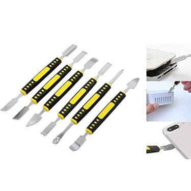 Imagem de aqxreight Conjunto de Ferramentas de Desmontagem de Telefone Móvel Portátil de 6 Peças Ferramenta de Barra de Alavanca de Metal de Reparo Eletrônico para Tablets Dispositivo Eletrônico de Laptop (A)