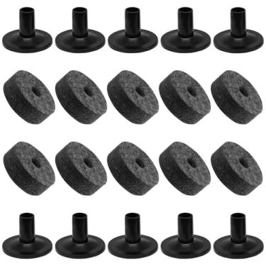 Imagem de Hordion Conjunto de 20 peças de mangas e feltros, almofadas de feltro cinza e suporte de prato de plástico acessórios de substituição para manutenção de kit de bateria