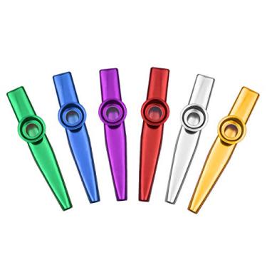 Imagem de 6 peças de Instrumento Musical Kazoo Liga Alumínio para Criança Adulto e Iniciante