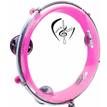 Imagem de Pandeiro Infantil Junior 8 Polegadas Pele Cristal Web Music Shop (ROSA)