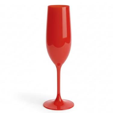 Imagem de Copo de champanhe de vinho de plástico reutilizável de 142 g com haste para copo de festa de Natal