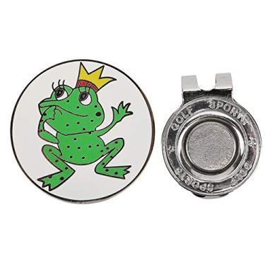 Imagem de Marcador magnético de bola com clipe de chapéu de liga de zinco, antibraçadeira removível com padrões de margarida de sapo de cachorro manchado para suprimentos de presente