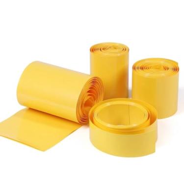 Imagem de Tubo Termorretrátil PVC Amarelo Bateria 18650 (20m, 7-200mm) - Isolado, Resistente Desgaste, À Prova D'Umidade, Eletrônicos(Width 95mm)