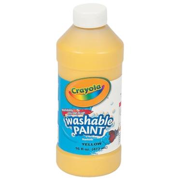 Imagem de Tinta lavável amarela Crayola® - 473 ml (1 pacote) - Fórmula não tóxica e fluida suave - perfeita para artes e artesanato, salas de aula e artesanato DIY