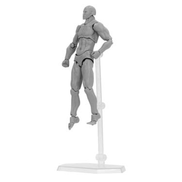 Imagem de ZJchao Modelo de Desenho de Figura de Ação Manequim Profissional de Artista Em PVC Com Junta Ajustável Com Suporte de Exibição para Artistas, Fotógrafos, Estudantes e Colecionadores (PVC 2)