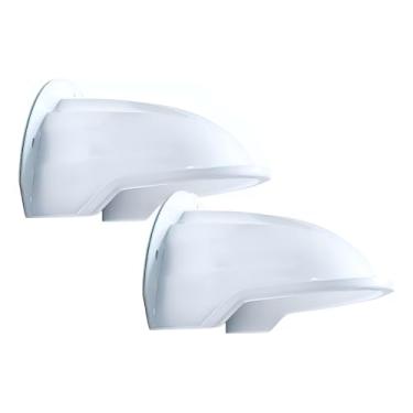 Imagem de KIT 2 Protetores solar universal para câmeras de Segurança externas – capa antirreflexo, protege a capa para câmeras de ninho, anel, hikvision/dome/bala, plástico ABS branco