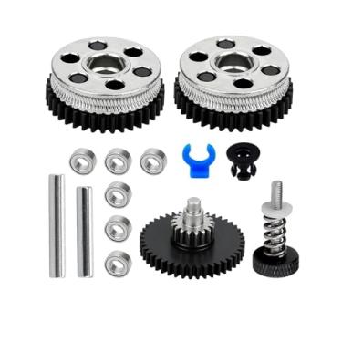 Imagem de Extrusora HGX LITE 2.0 atualizada, dente helicoidal, engrenagem grande, extrusora de unidade POM, engrenagem dupla, todos os acessórios de metal para impressora 3D(Double Gear Kit)