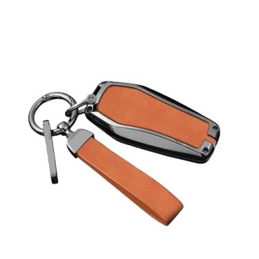 Imagem de Capa de chave remota de carro de liga compatível com BYD Atto 3 Han EV Dolphin Lied Tang Dm Qin PLUS Song Pro MAX Yuan Protetor Chaveiro(A 4-2 Dark Blue)