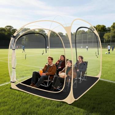 Imagem de ARCTICSEA Barraca esportiva de PVC engrossado - cápsula de abrigo para todos os climas para 2 a 6 pessoas, abrigo pop-up, configuração instantânea, topo removível e piso selado para eventos ao ar